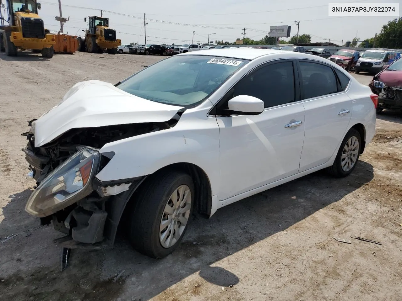 2018 Nissan Sentra S VIN: 3N1AB7AP8JY322074 Lot: 66848174