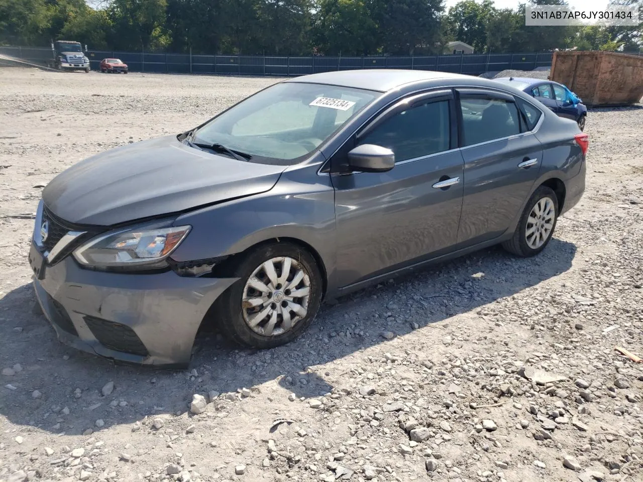 2018 Nissan Sentra S VIN: 3N1AB7AP6JY301434 Lot: 67325134