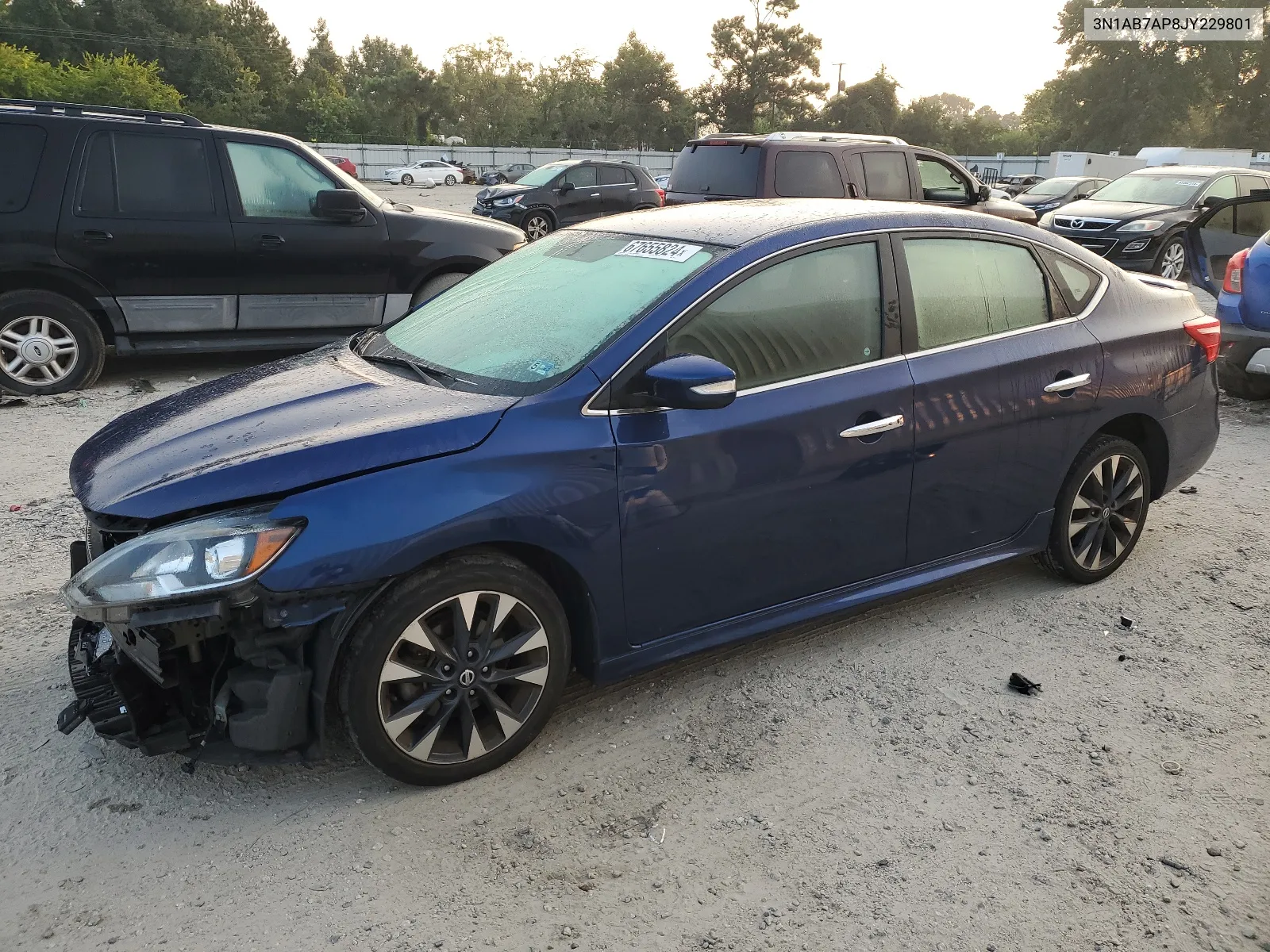 2018 Nissan Sentra S VIN: 3N1AB7AP8JY229801 Lot: 67655824