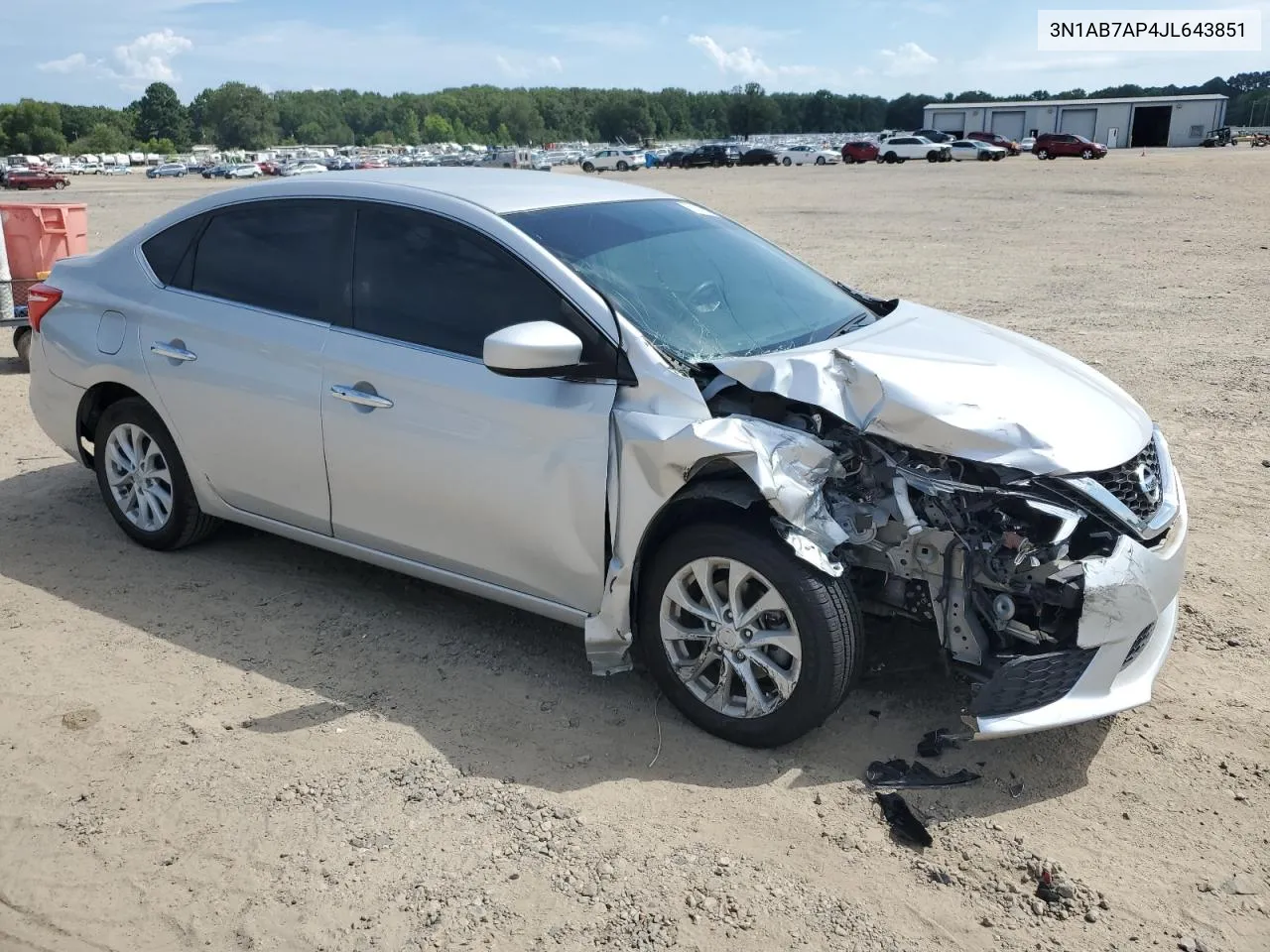 2018 Nissan Sentra S VIN: 3N1AB7AP4JL643851 Lot: 67842324