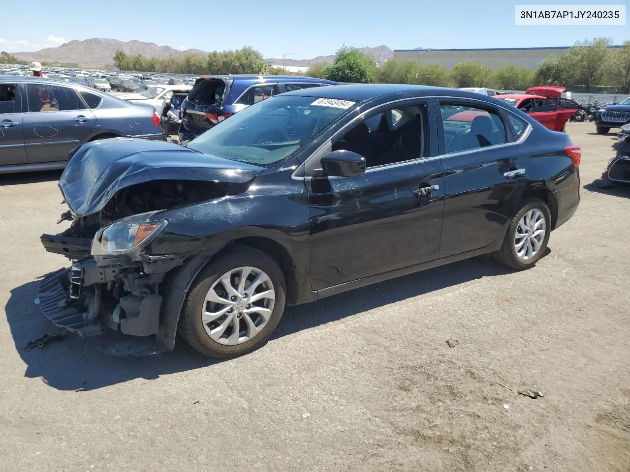 2018 Nissan Sentra S VIN: 3N1AB7AP1JY240235 Lot: 67943494