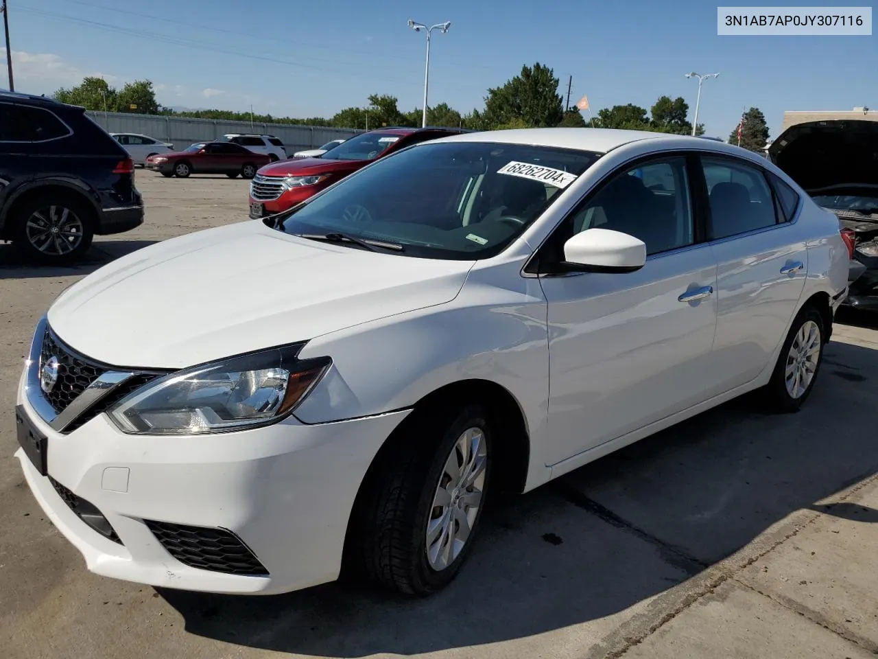 2018 Nissan Sentra S VIN: 3N1AB7AP0JY307116 Lot: 68262704