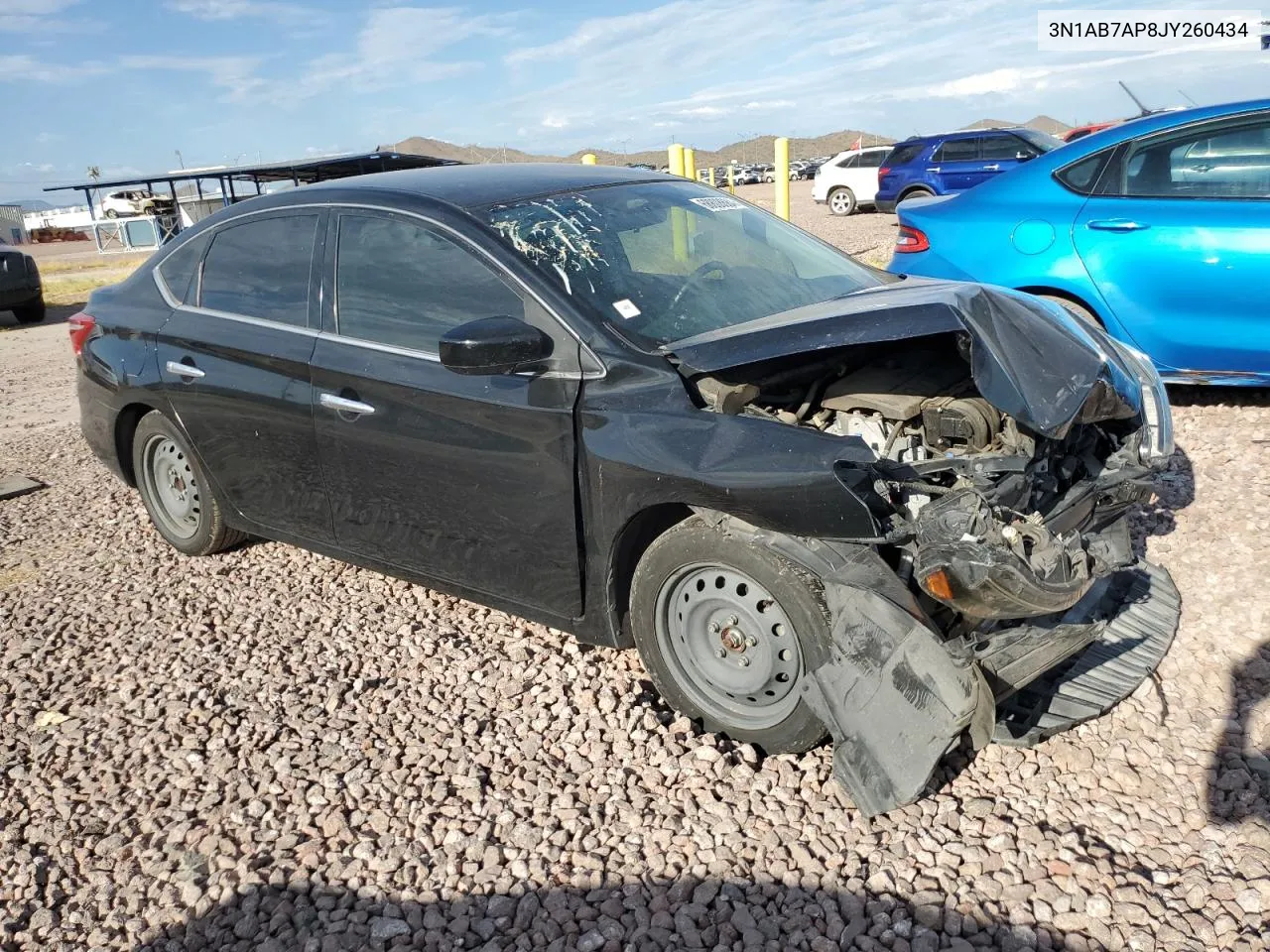 2018 Nissan Sentra S VIN: 3N1AB7AP8JY260434 Lot: 68808684