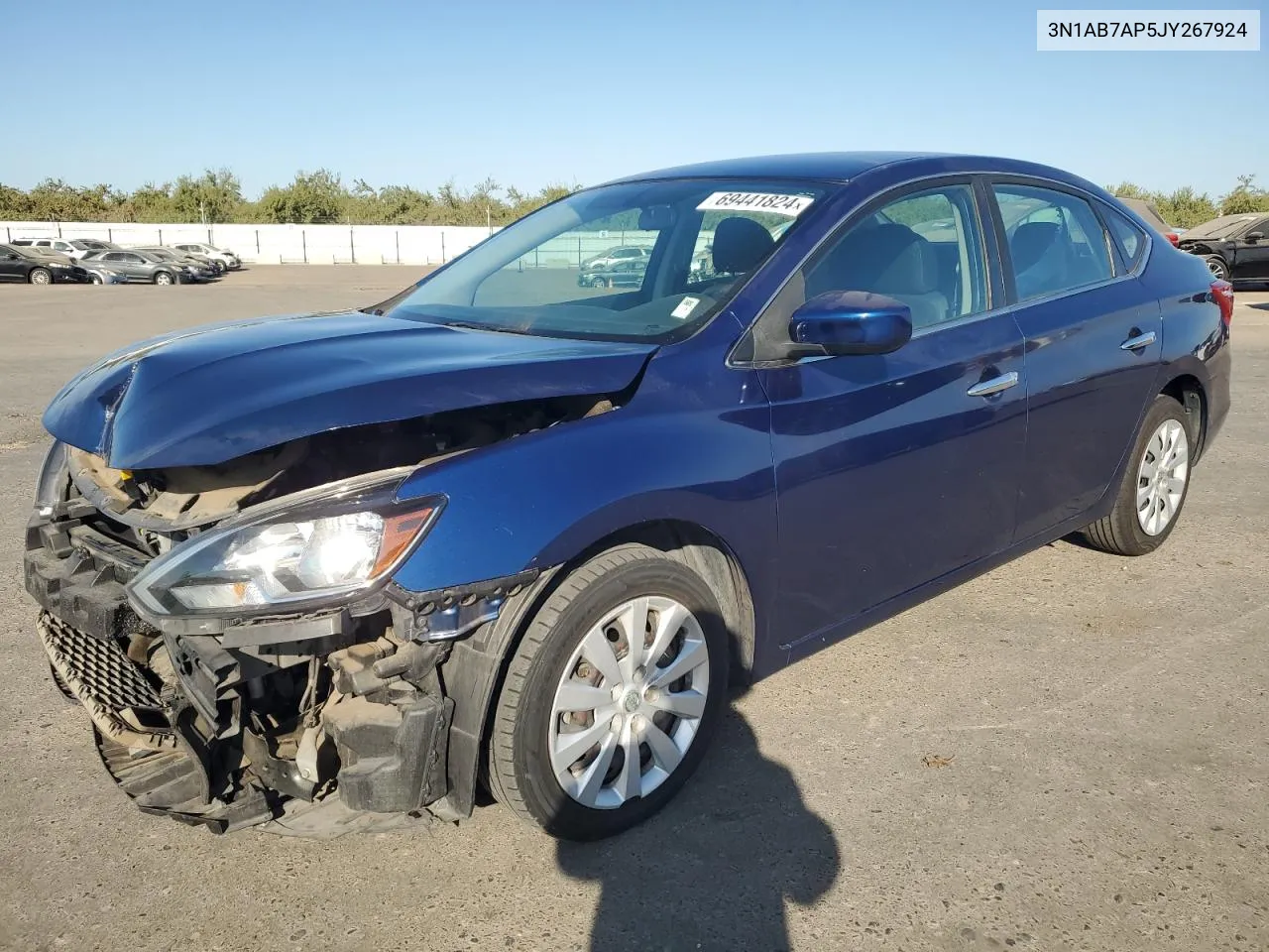 2018 Nissan Sentra S VIN: 3N1AB7AP5JY267924 Lot: 69441824