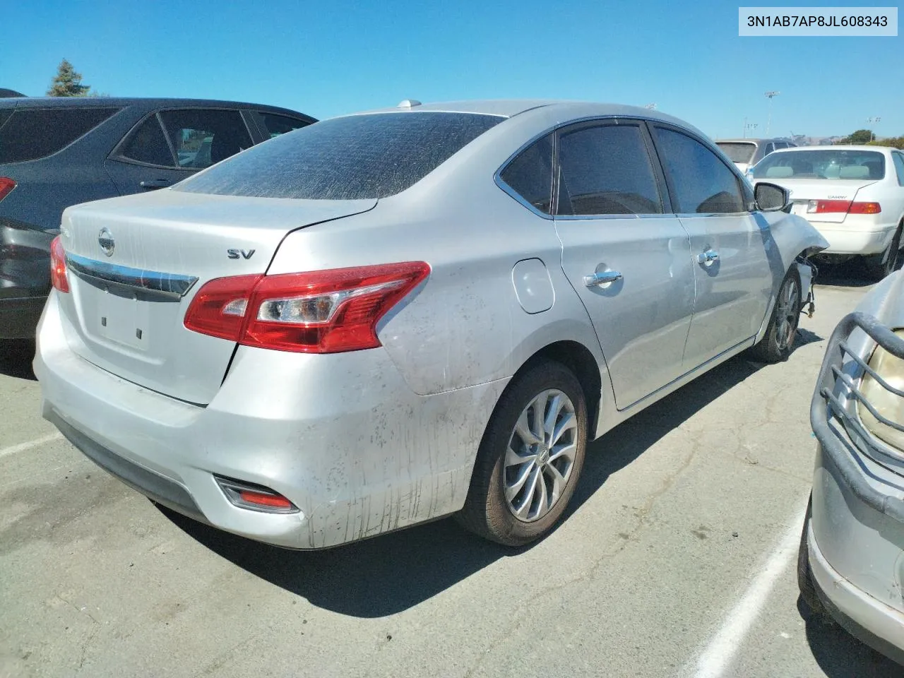 2018 Nissan Sentra S VIN: 3N1AB7AP8JL608343 Lot: 69816464