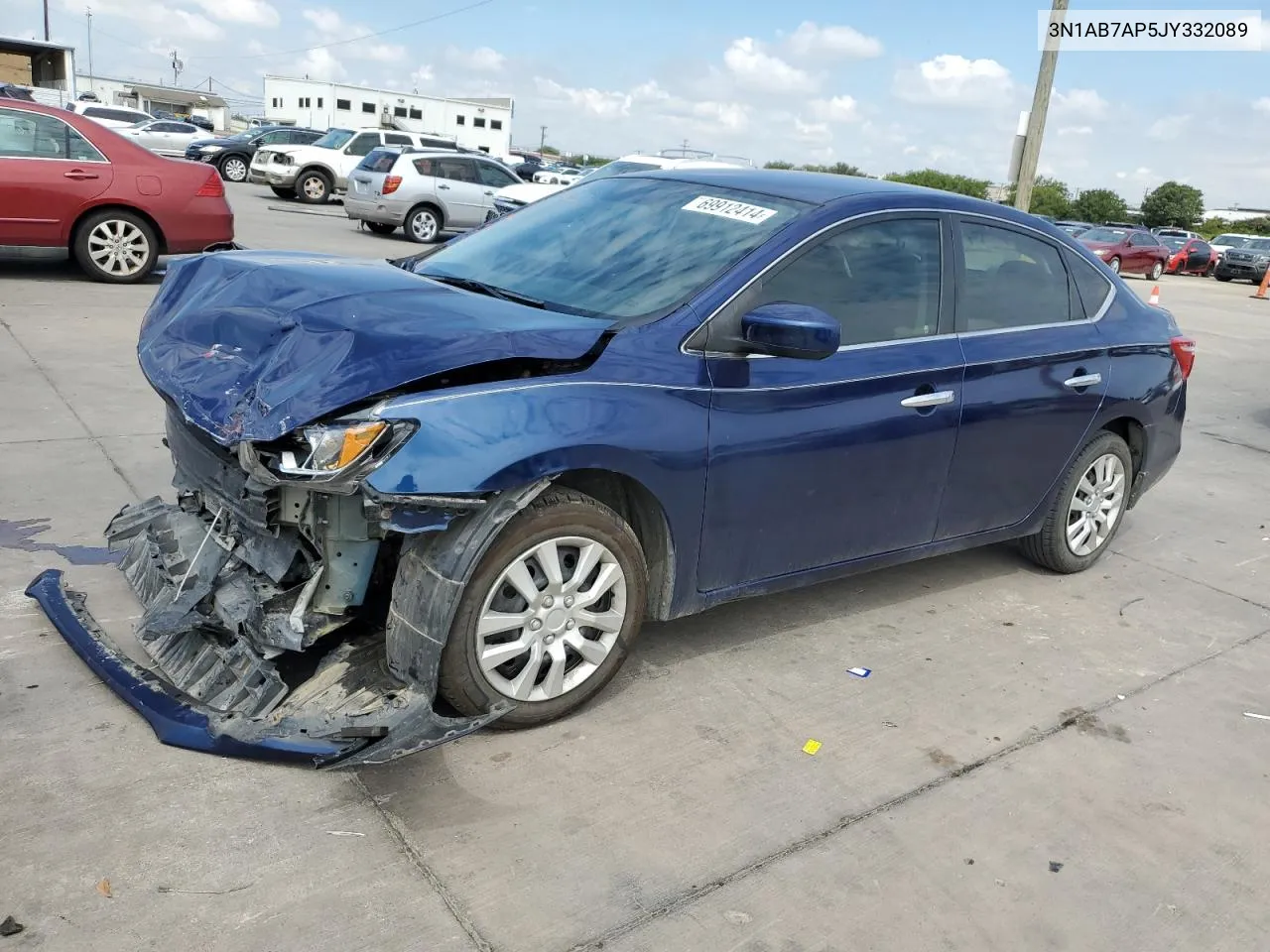 2018 Nissan Sentra S VIN: 3N1AB7AP5JY332089 Lot: 69912414