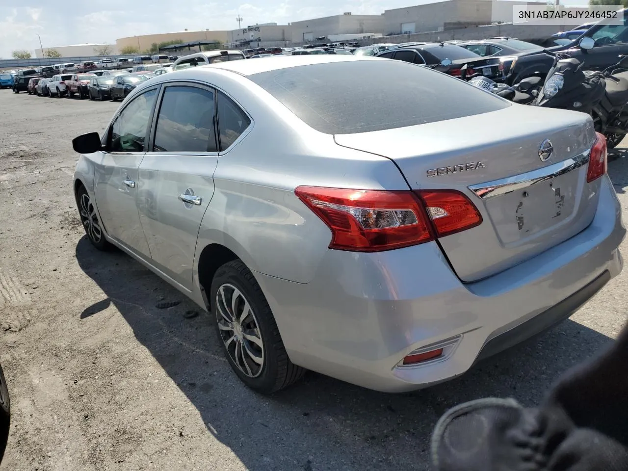 2018 Nissan Sentra S VIN: 3N1AB7AP6JY246452 Lot: 70043364