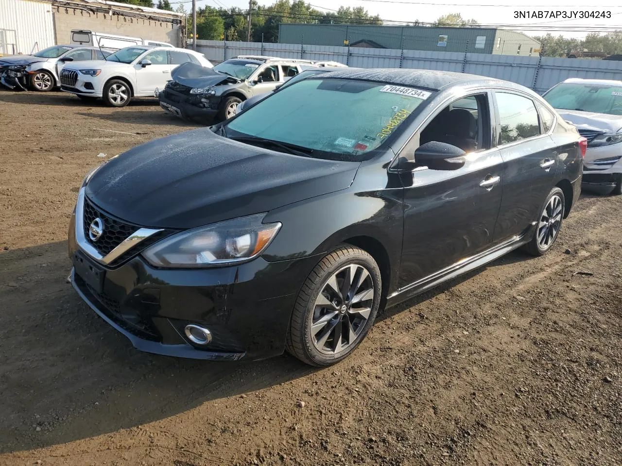 2018 Nissan Sentra S VIN: 3N1AB7AP3JY304243 Lot: 70448734