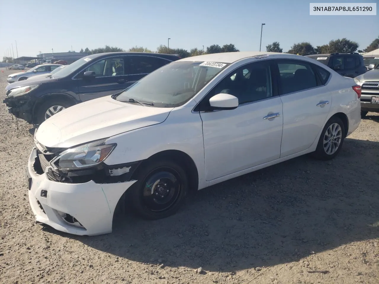 2018 Nissan Sentra S VIN: 3N1AB7AP8JL651290 Lot: 70623734