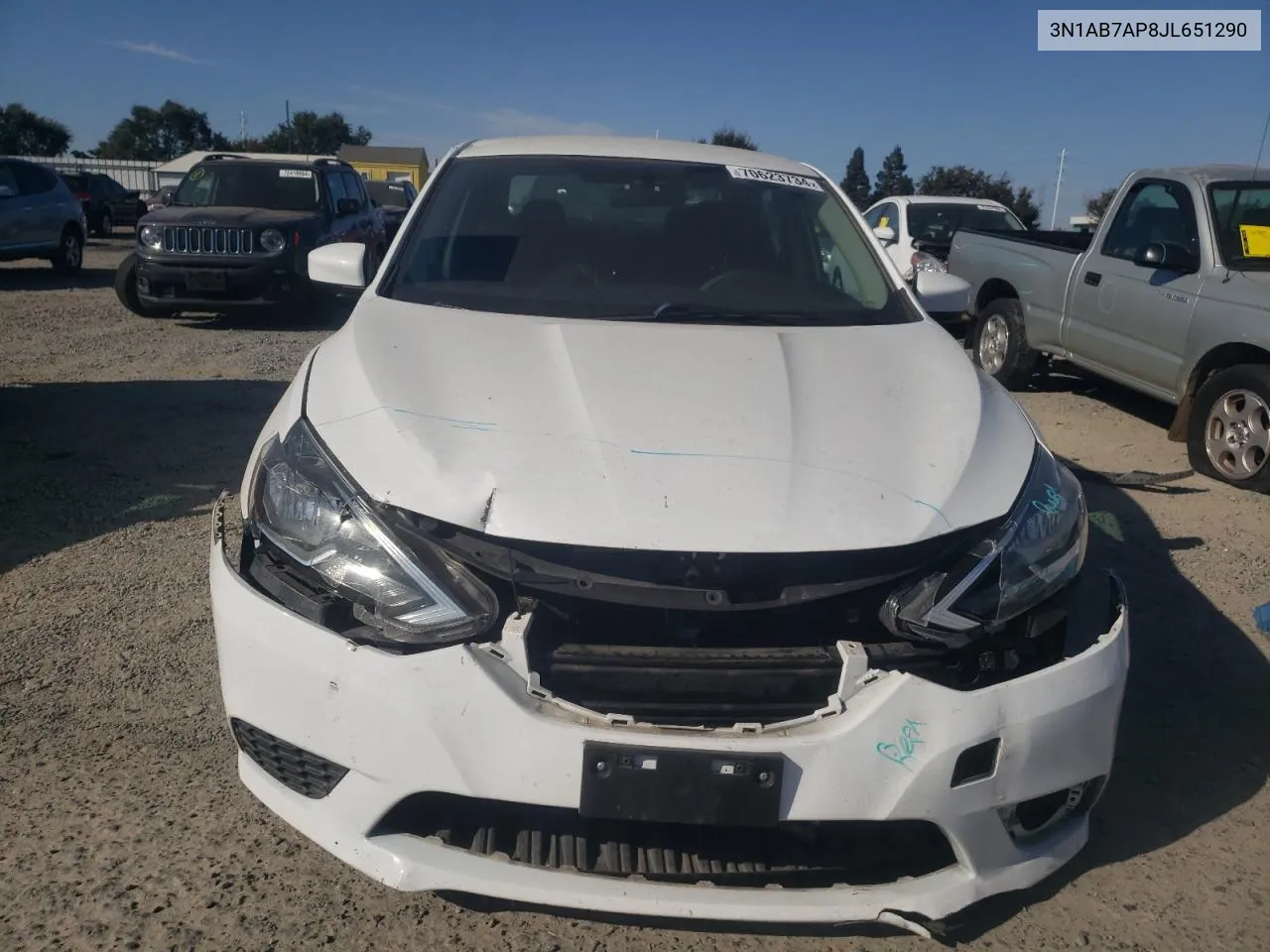 2018 Nissan Sentra S VIN: 3N1AB7AP8JL651290 Lot: 70623734