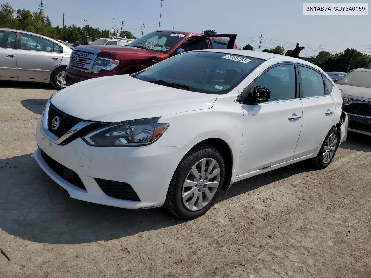 2018 Nissan Sentra S VIN: 3N1AB7APXJY340169 Lot: 70793194