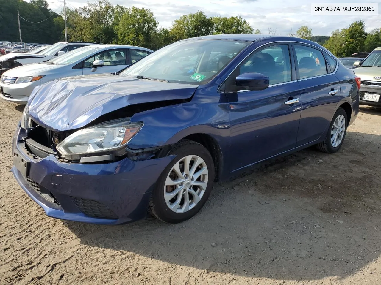 2018 Nissan Sentra S VIN: 3N1AB7APXJY282869 Lot: 70830224