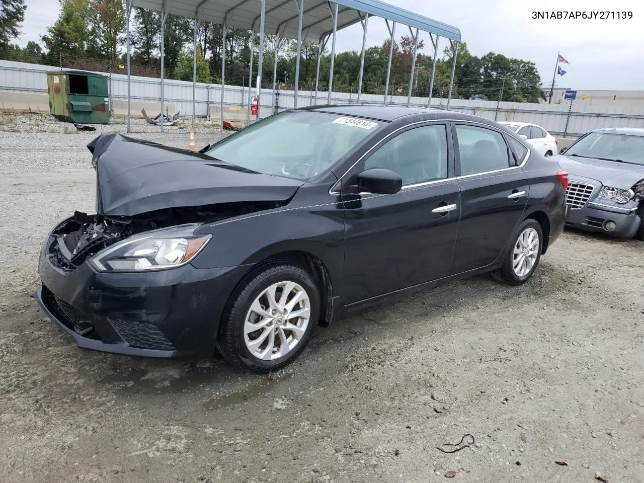 2018 Nissan Sentra S VIN: 3N1AB7AP6JY271139 Lot: 71344814