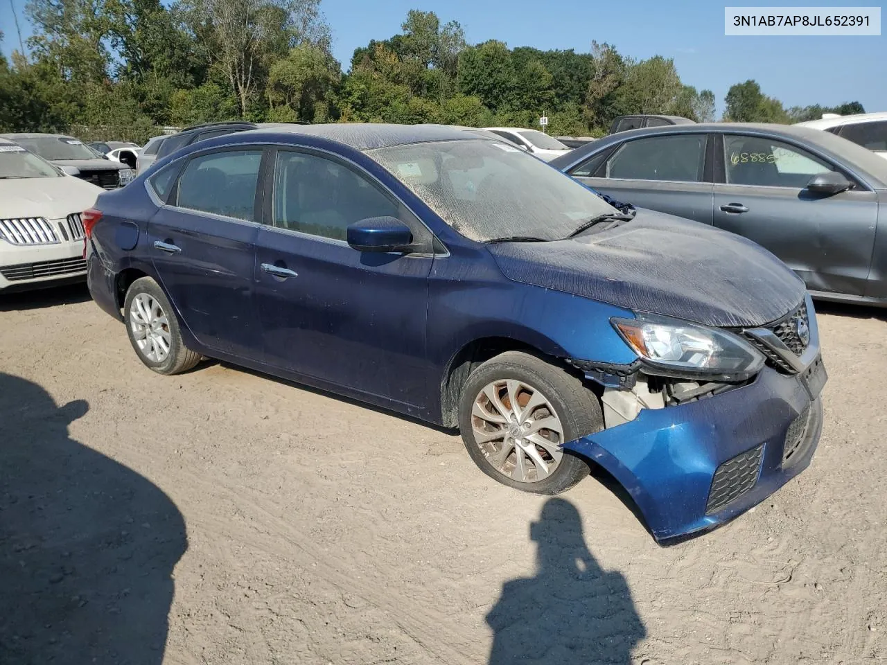 2018 Nissan Sentra S VIN: 3N1AB7AP8JL652391 Lot: 71463114