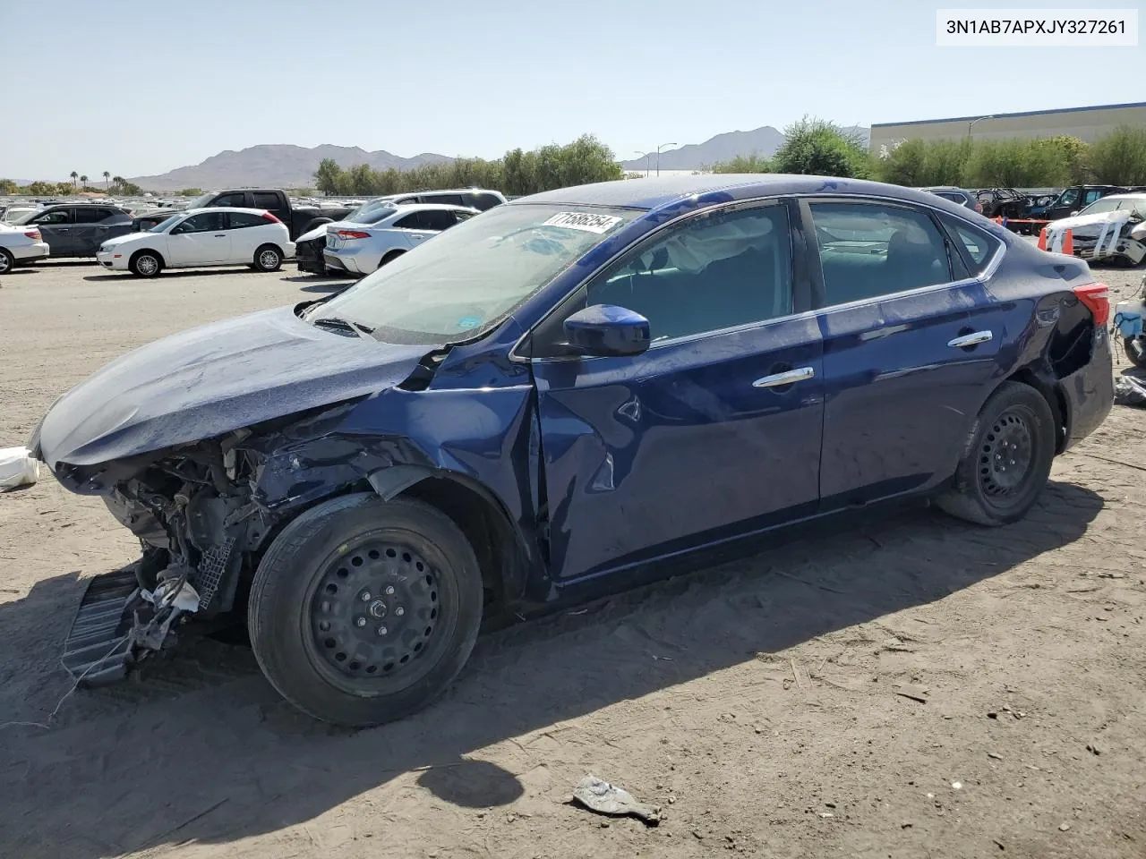 2018 Nissan Sentra S VIN: 3N1AB7APXJY327261 Lot: 71586254