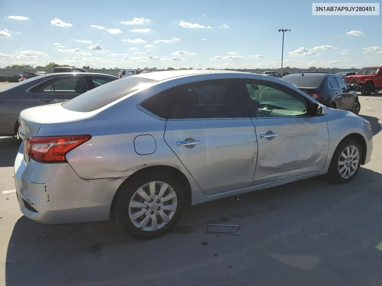 2018 Nissan Sentra S VIN: 3N1AB7AP9JY280451 Lot: 71884024