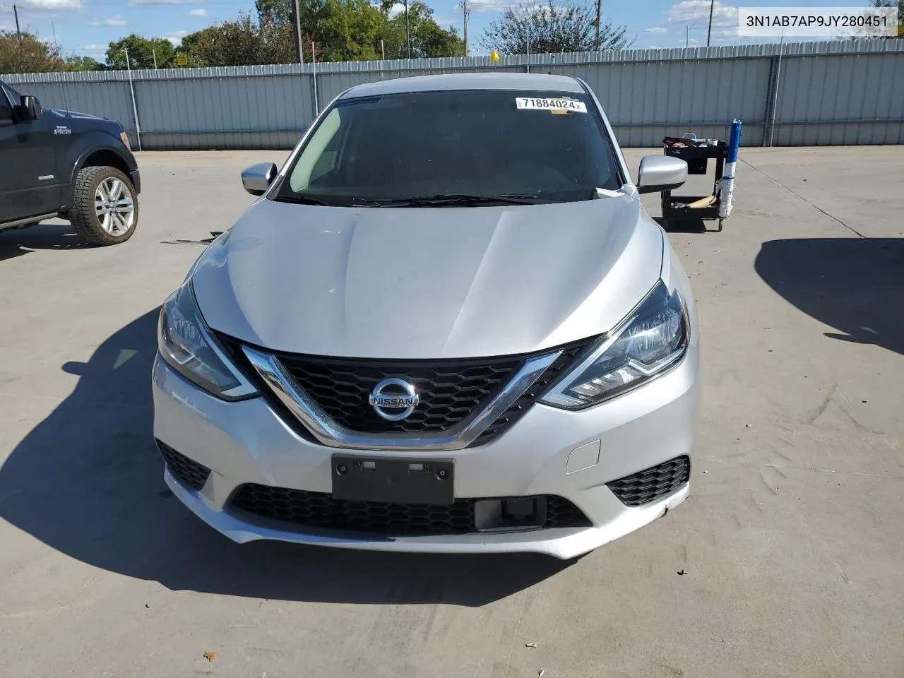 2018 Nissan Sentra S VIN: 3N1AB7AP9JY280451 Lot: 71884024