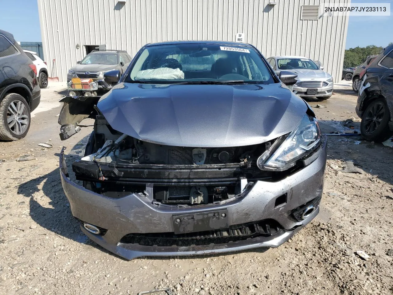 2018 Nissan Sentra S VIN: 3N1AB7AP7JY233113 Lot: 72053564