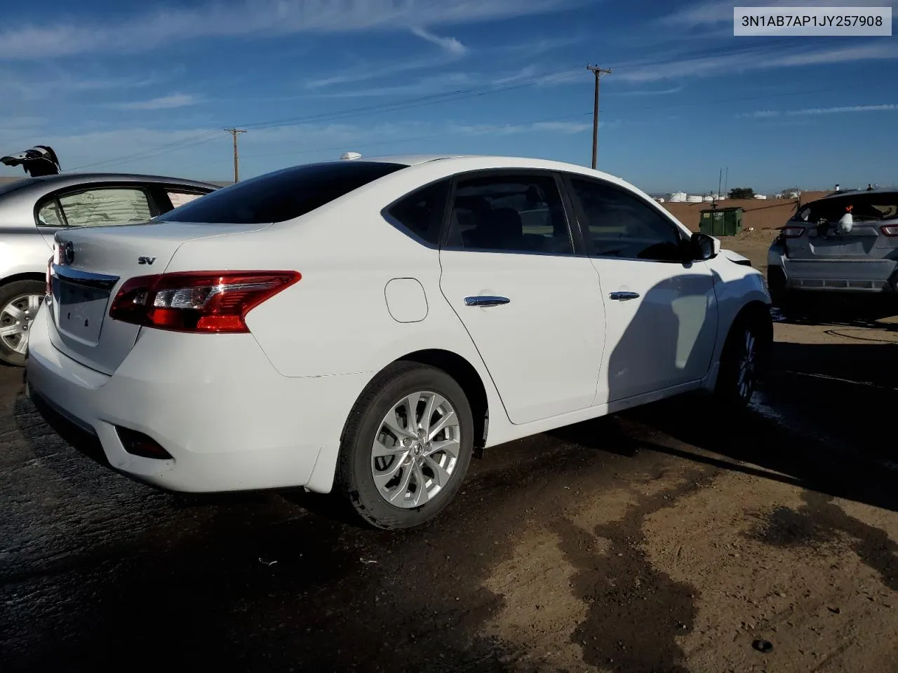 2018 Nissan Sentra S VIN: 3N1AB7AP1JY257908 Lot: 72264054