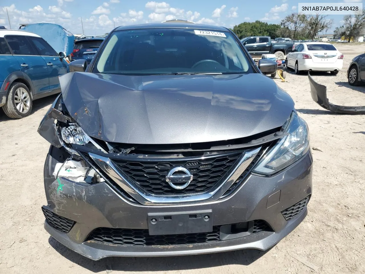 2018 Nissan Sentra S VIN: 3N1AB7AP0JL640428 Lot: 72321514