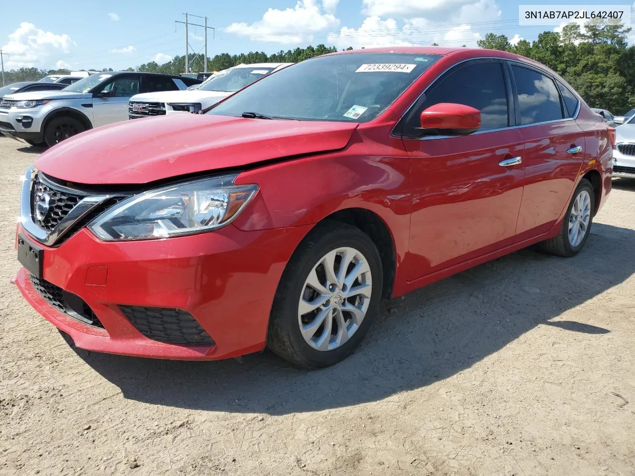 2018 Nissan Sentra S VIN: 3N1AB7AP2JL642407 Lot: 72339294