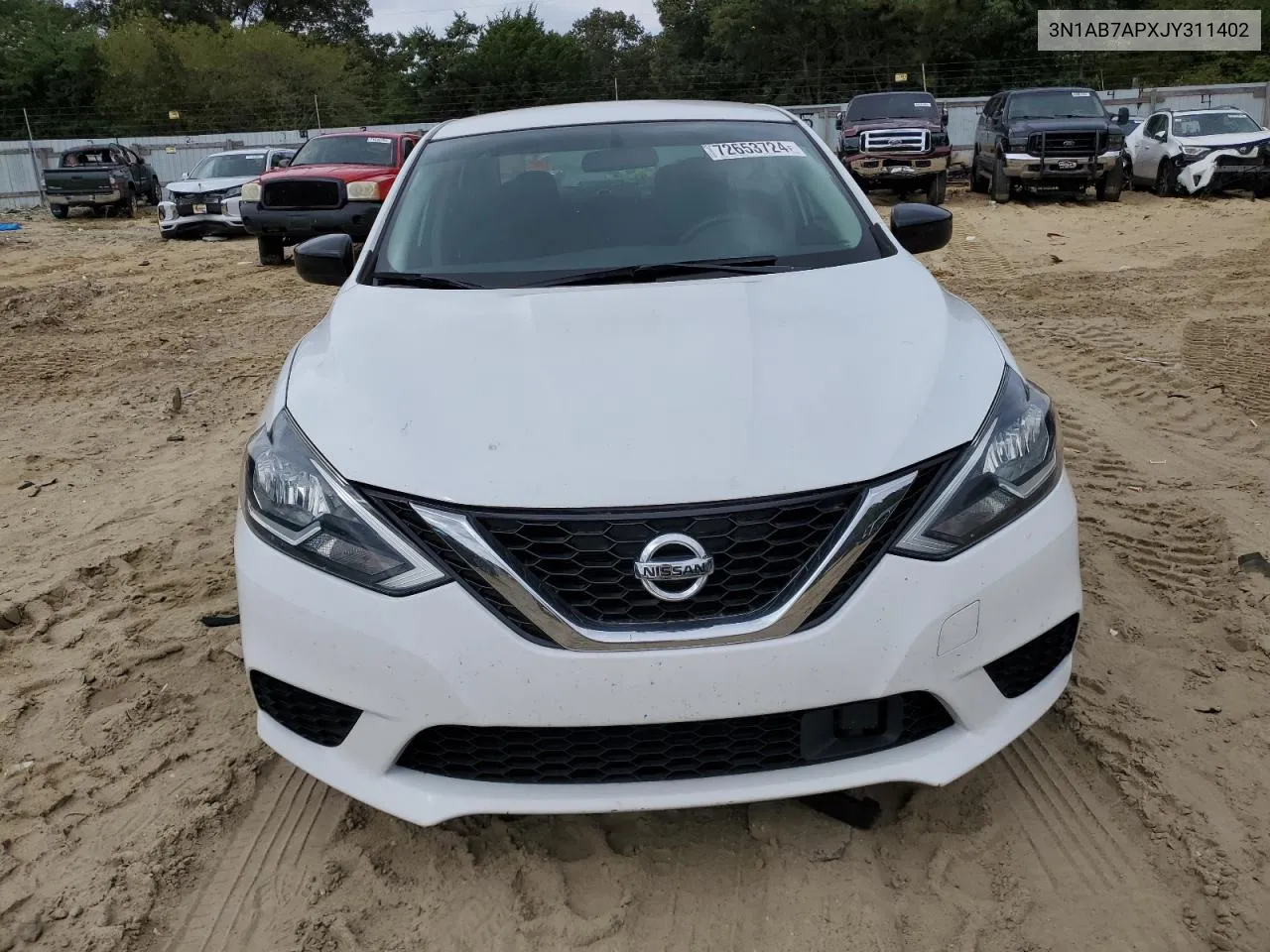 2018 Nissan Sentra S VIN: 3N1AB7APXJY311402 Lot: 72653724