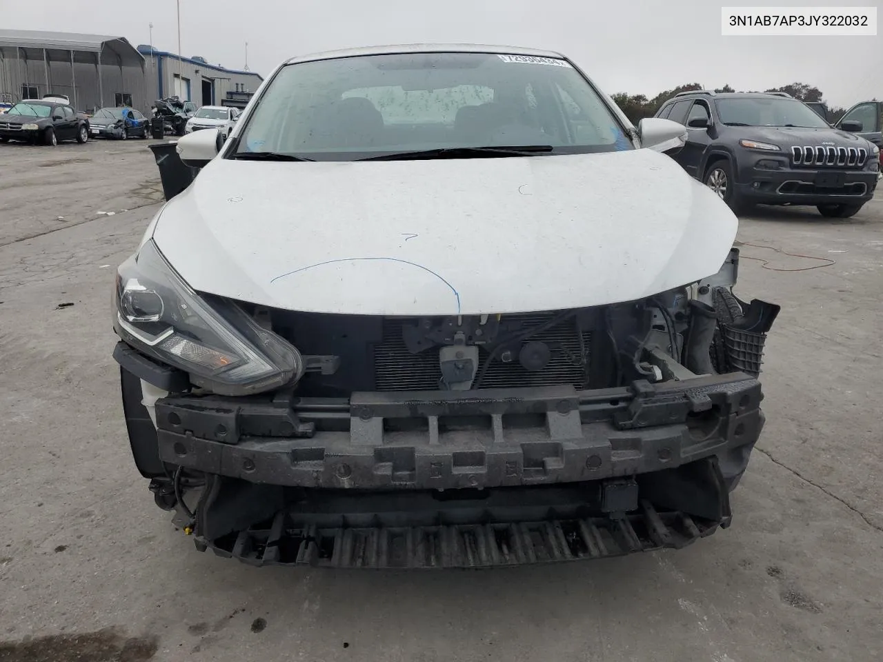 2018 Nissan Sentra S VIN: 3N1AB7AP3JY322032 Lot: 72936434