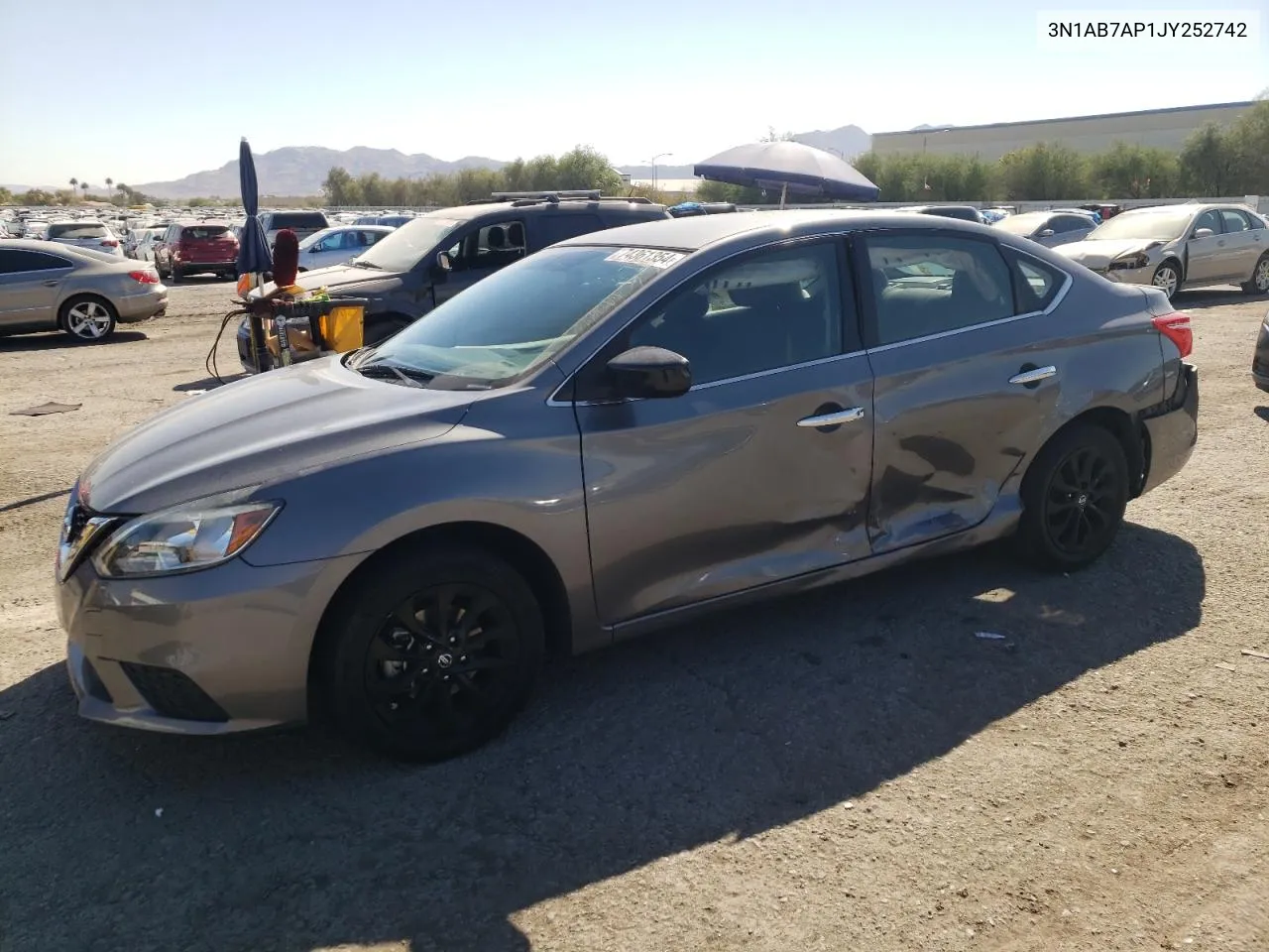 2018 Nissan Sentra S VIN: 3N1AB7AP1JY252742 Lot: 74361354