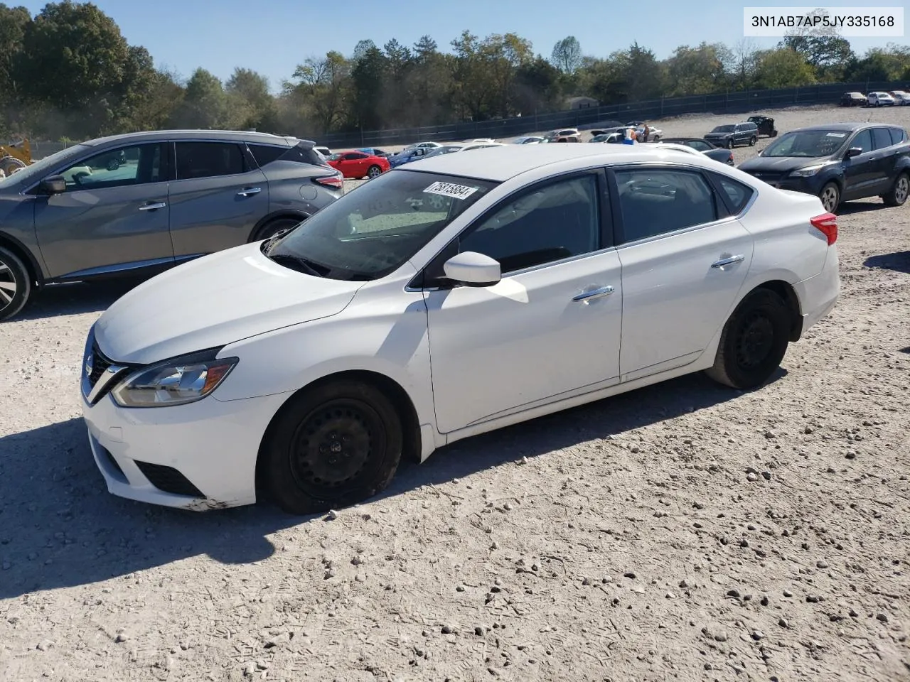 2018 Nissan Sentra S VIN: 3N1AB7AP5JY335168 Lot: 75815884