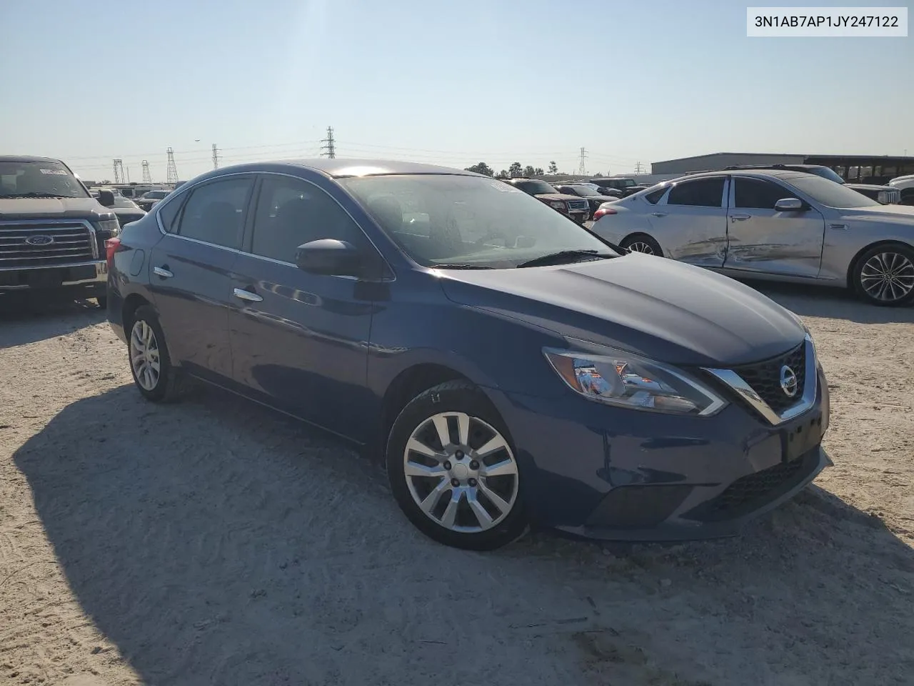 2018 Nissan Sentra S VIN: 3N1AB7AP1JY247122 Lot: 75989674