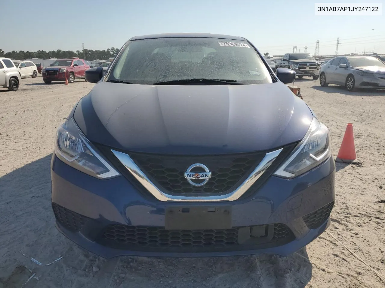 2018 Nissan Sentra S VIN: 3N1AB7AP1JY247122 Lot: 75989674