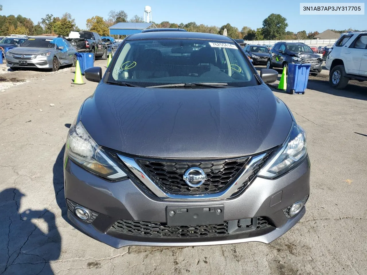 2018 Nissan Sentra S VIN: 3N1AB7AP3JY317705 Lot: 76255414