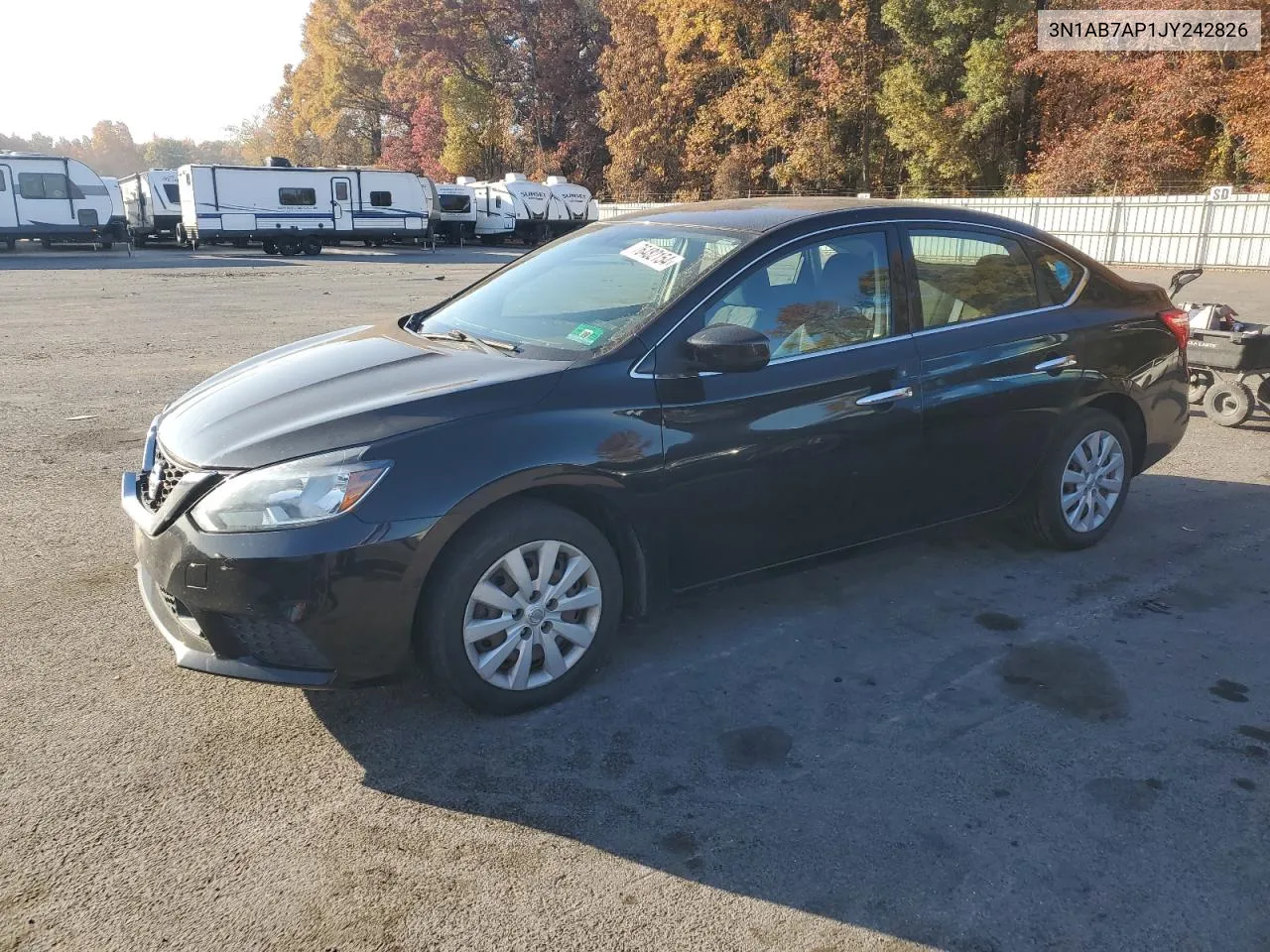 2018 Nissan Sentra S VIN: 3N1AB7AP1JY242826 Lot: 76482154