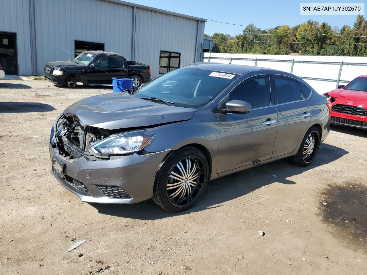 2018 Nissan Sentra S VIN: 3N1AB7AP1JY302670 Lot: 77104834