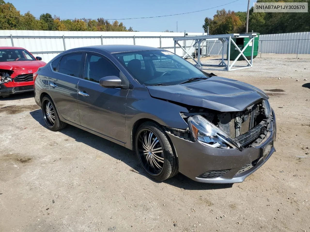 2018 Nissan Sentra S VIN: 3N1AB7AP1JY302670 Lot: 77104834