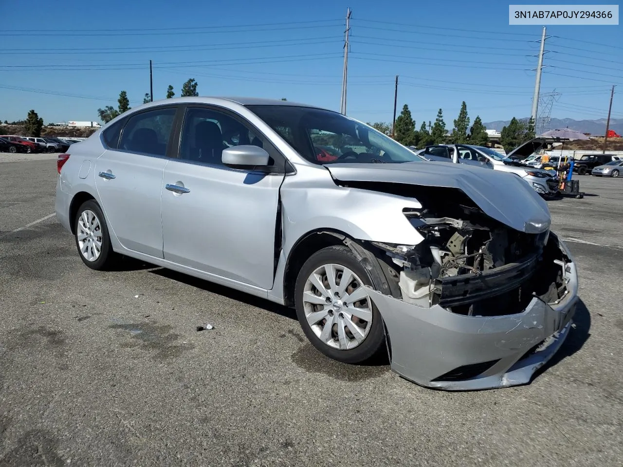 2018 Nissan Sentra S VIN: 3N1AB7AP0JY294366 Lot: 77202484