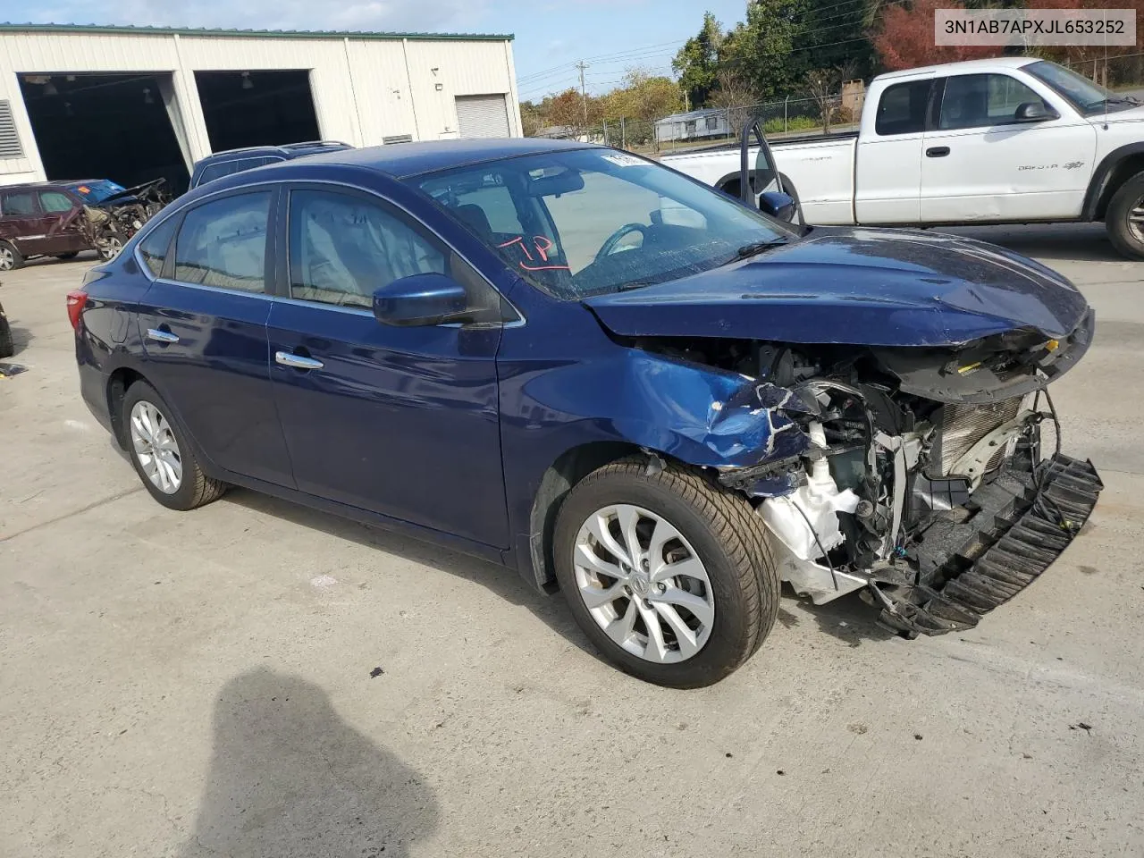 2018 Nissan Sentra S VIN: 3N1AB7APXJL653252 Lot: 77616514