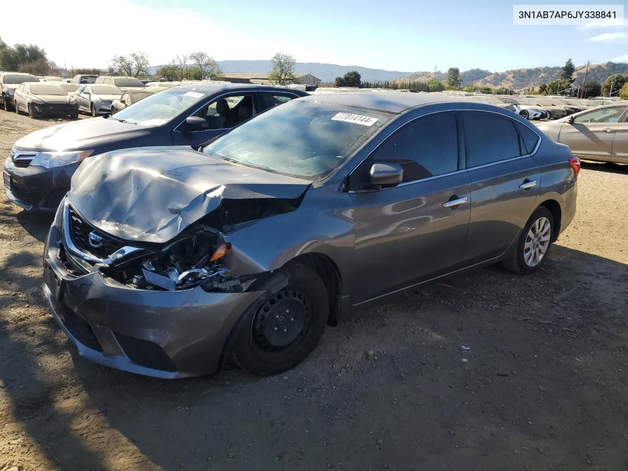 2018 Nissan Sentra S VIN: 3N1AB7AP6JY338841 Lot: 77814144