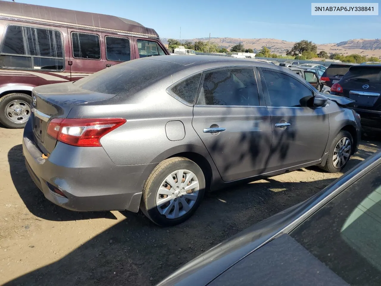 2018 Nissan Sentra S VIN: 3N1AB7AP6JY338841 Lot: 77814144