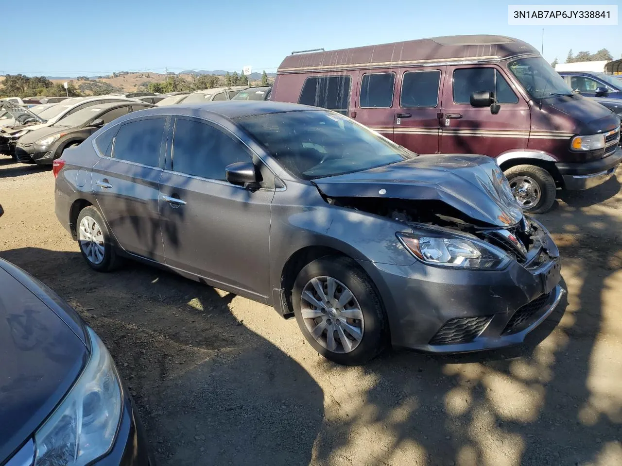 2018 Nissan Sentra S VIN: 3N1AB7AP6JY338841 Lot: 77814144