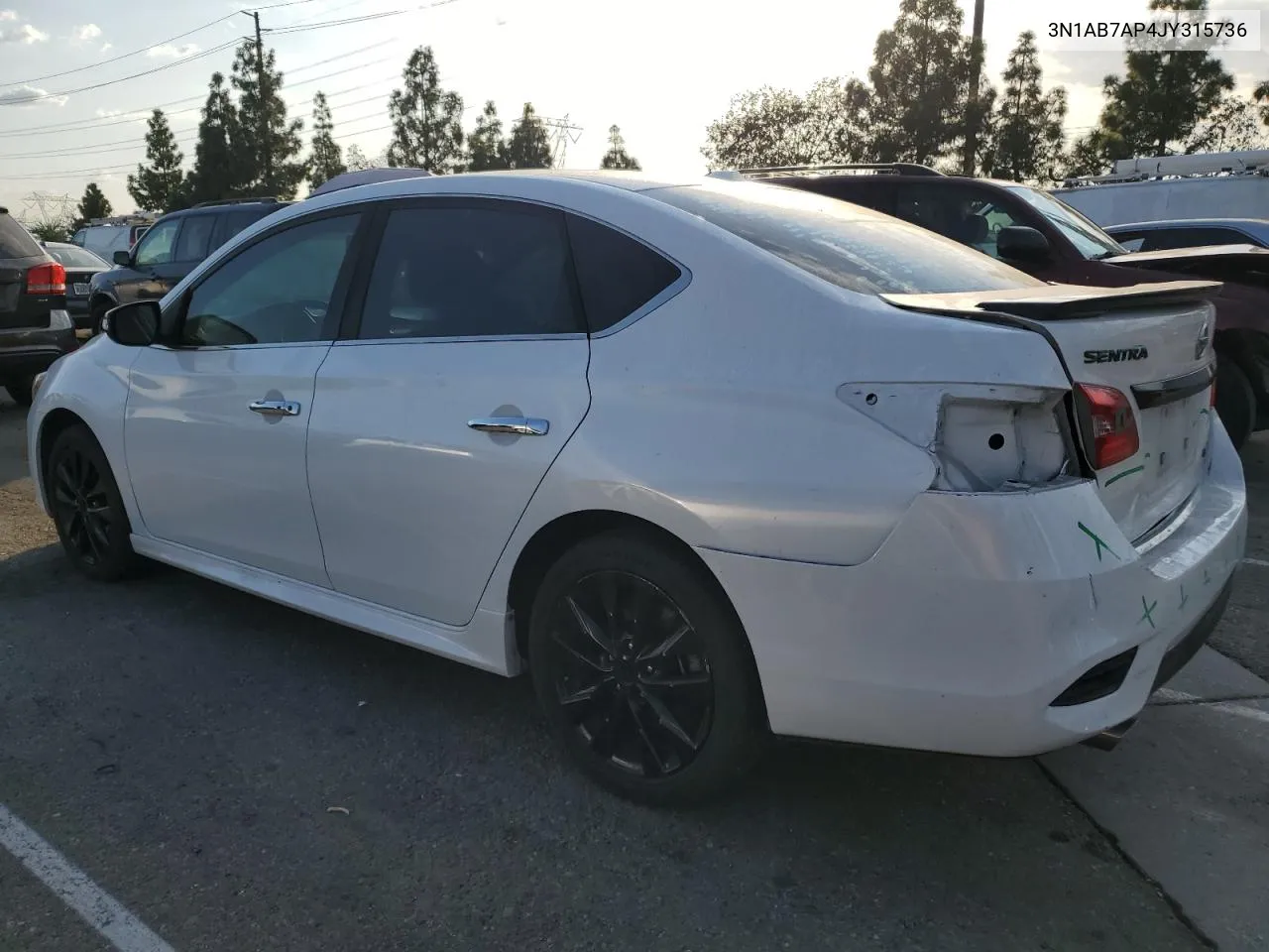 2018 Nissan Sentra S VIN: 3N1AB7AP4JY315736 Lot: 77821354