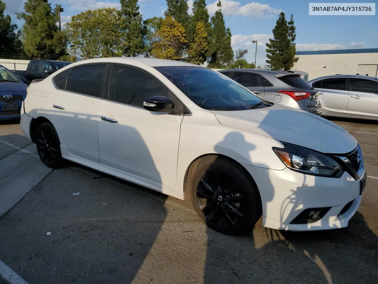 2018 Nissan Sentra S VIN: 3N1AB7AP4JY315736 Lot: 77821354