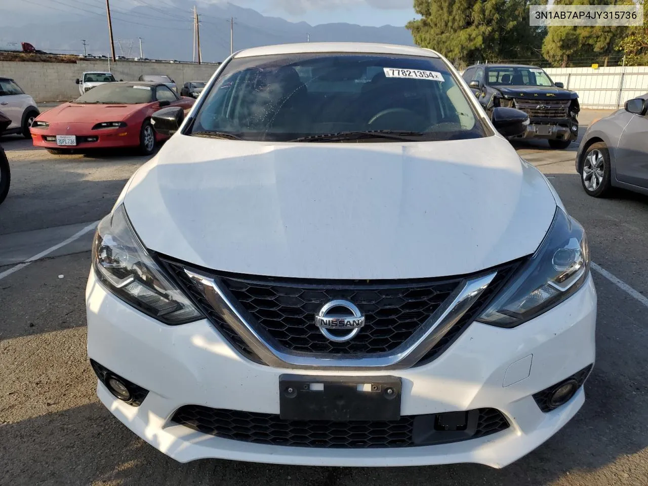 2018 Nissan Sentra S VIN: 3N1AB7AP4JY315736 Lot: 77821354