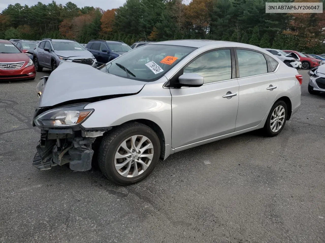 2018 Nissan Sentra S VIN: 3N1AB7AP6JY206047 Lot: 77961534