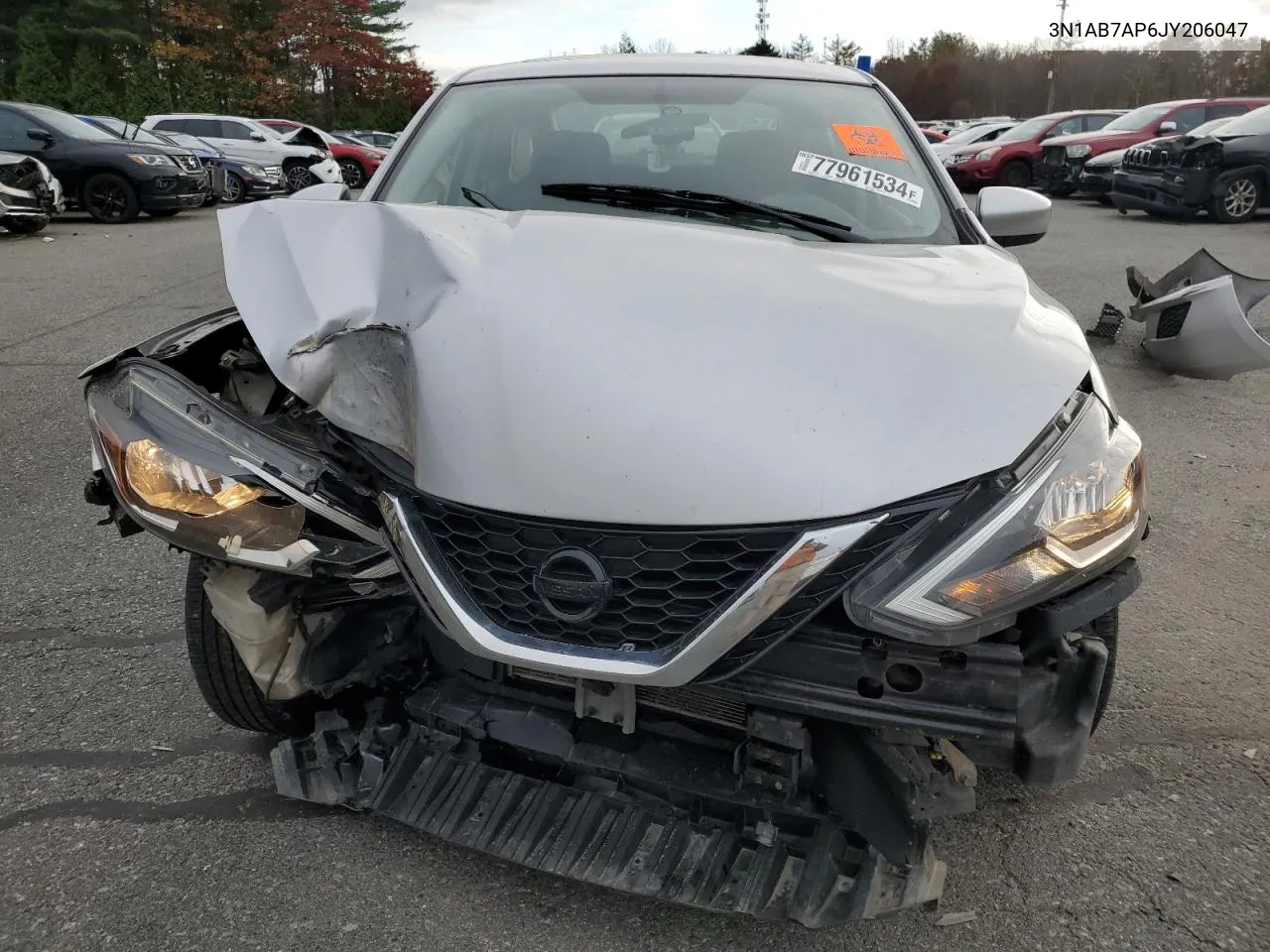 2018 Nissan Sentra S VIN: 3N1AB7AP6JY206047 Lot: 77961534