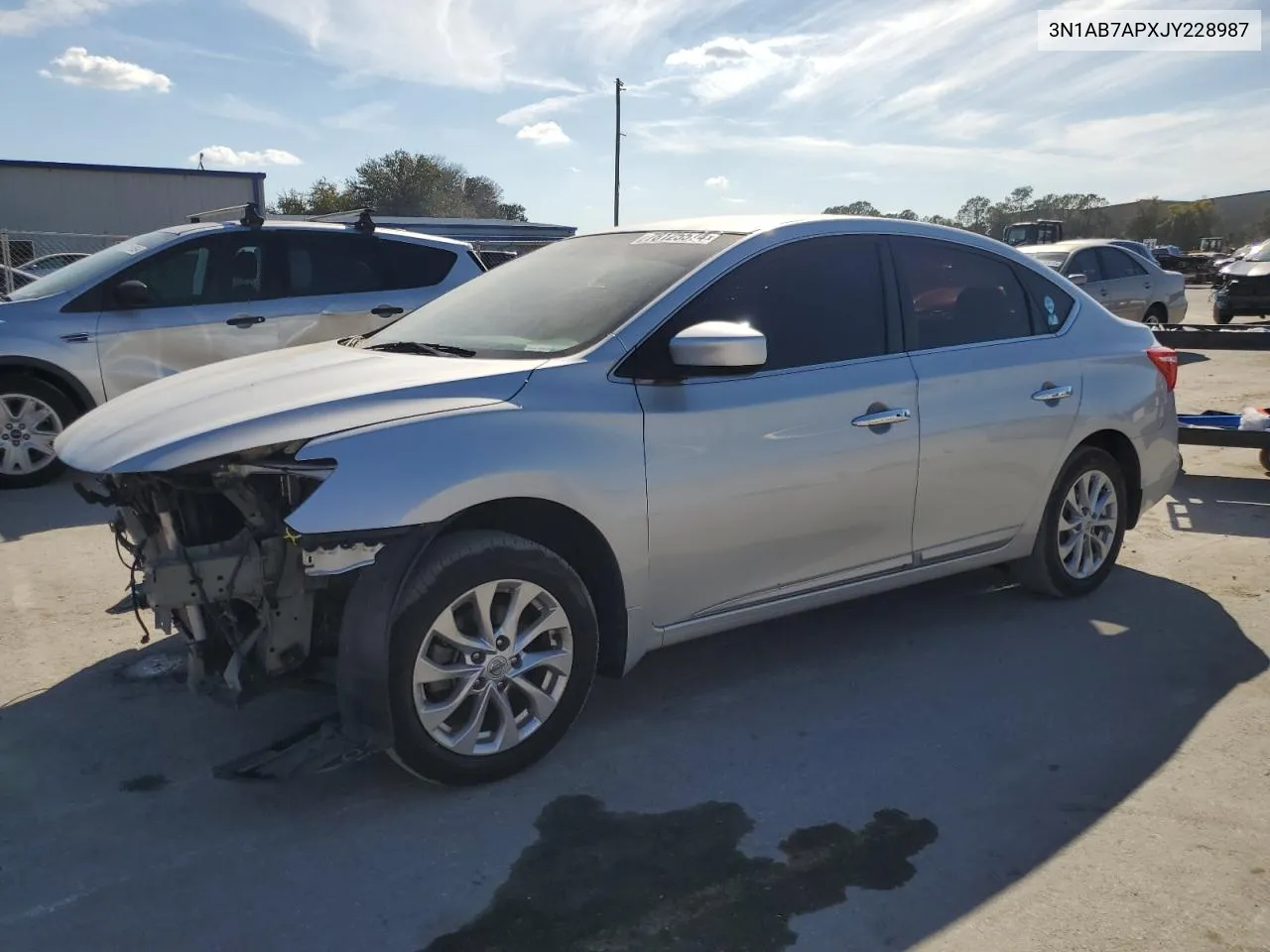 2018 Nissan Sentra S VIN: 3N1AB7APXJY228987 Lot: 78125574