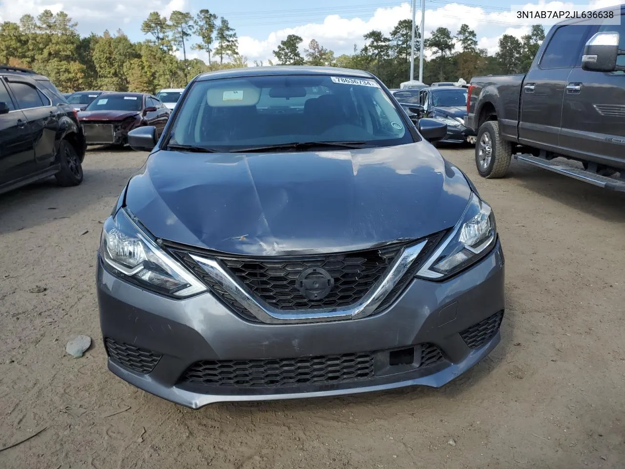 2018 Nissan Sentra S VIN: 3N1AB7AP2JL636638 Lot: 78636734