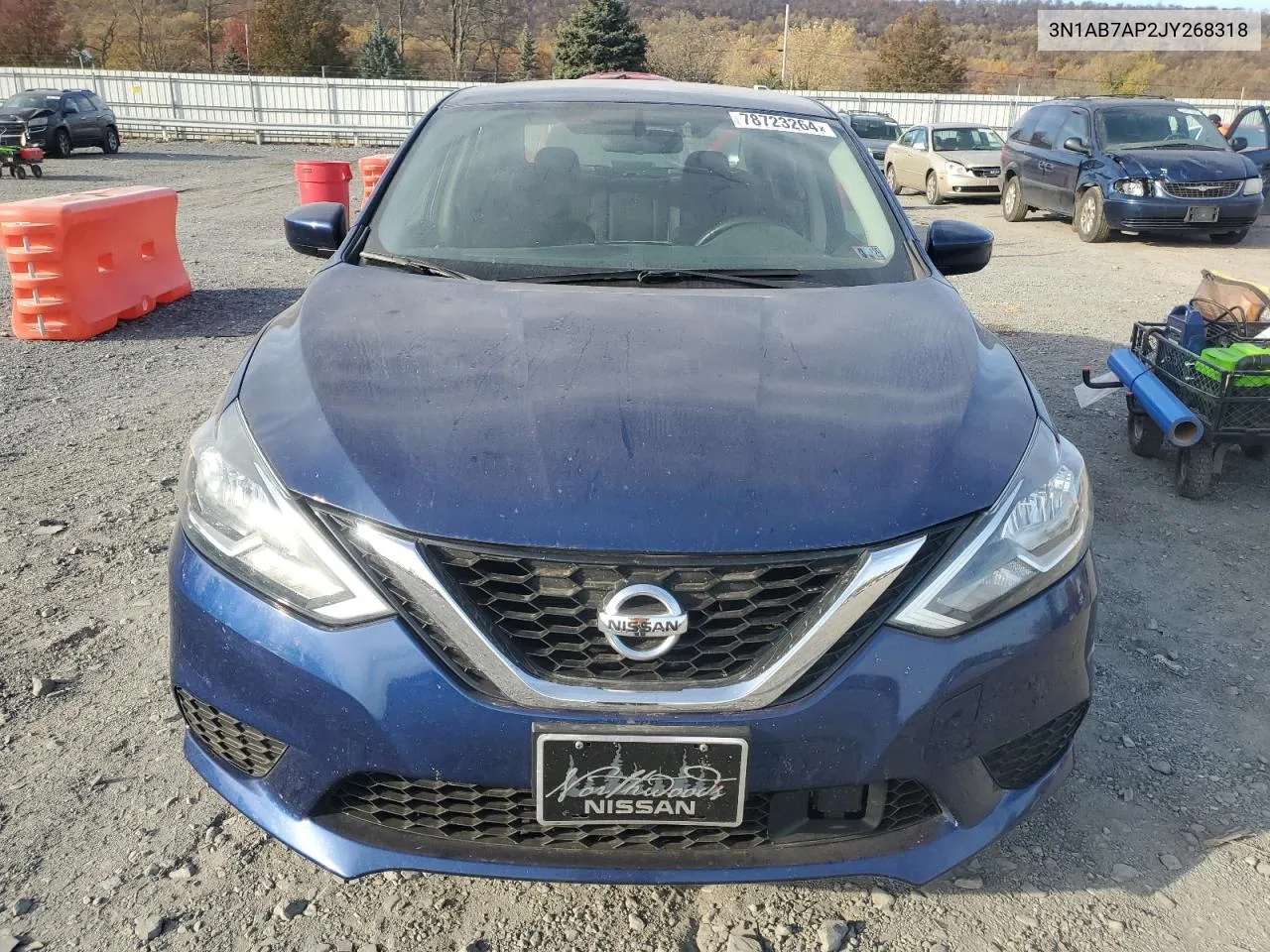 2018 Nissan Sentra S VIN: 3N1AB7AP2JY268318 Lot: 78723264