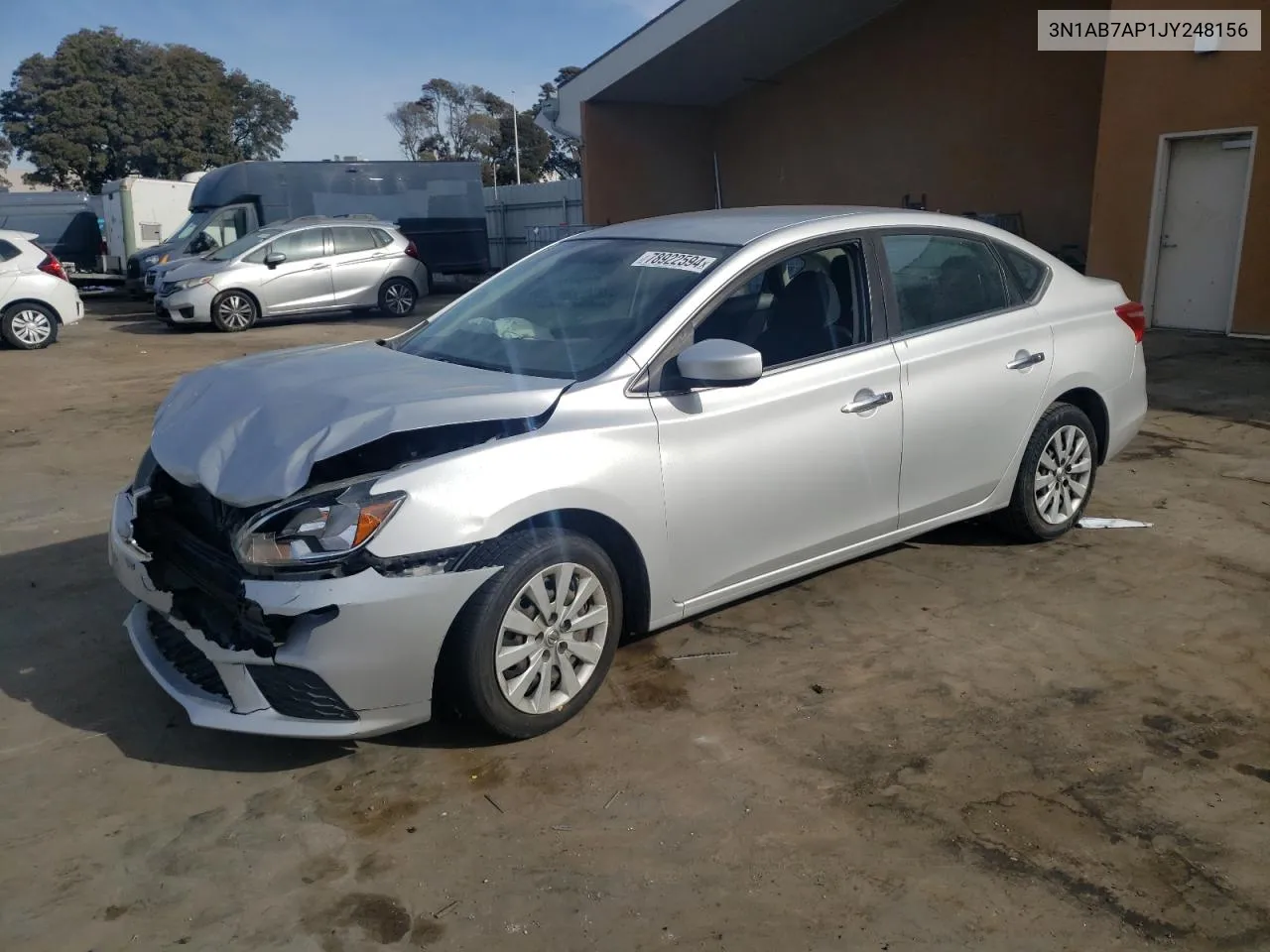 2018 Nissan Sentra S VIN: 3N1AB7AP1JY248156 Lot: 78922594