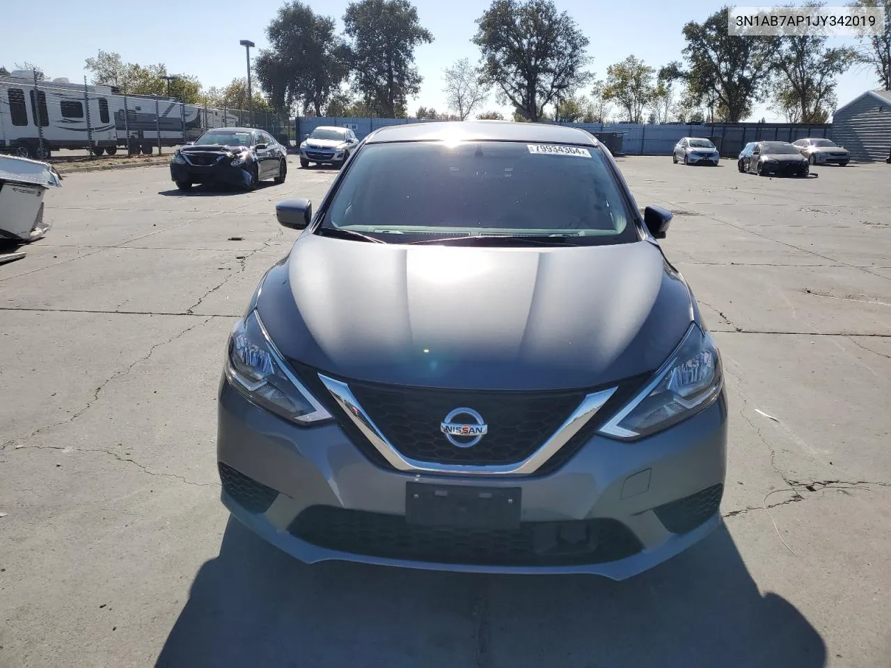 2018 Nissan Sentra S VIN: 3N1AB7AP1JY342019 Lot: 79934364